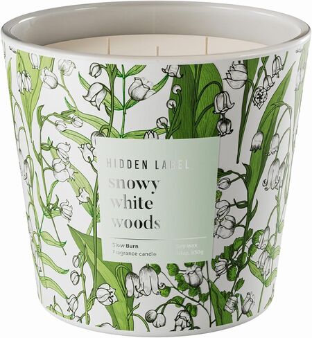 Hidden Label Jasmine & Vanilla Scented,3 Wick Large Candles for Home Scented, 30oz Natural Soy Candles for Home Scented,100 Hour Burn Time, Long Lasting Highly Scented Luxury Candle Gift in Saudi Arabia