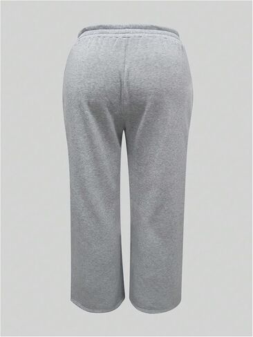Women's Plus Size Baggy Sweatpants Elastic Waist Wide Leg Pants Sports Long Trousers in Saudi Arabia
