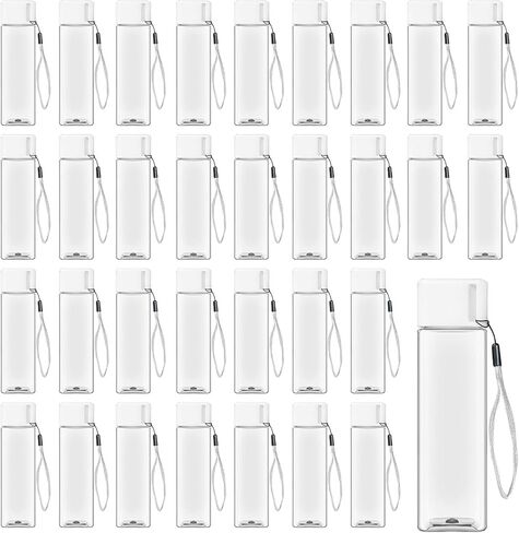 32 Pcs Water Bottle Bulk 17 oz Reusable Leak Proof Portable Bottles Plastic Sports Drink Bottles Large for Kids Adults for School Classroom Fitness Office Travel Camping (Multicolor) in Saudi Arabia
