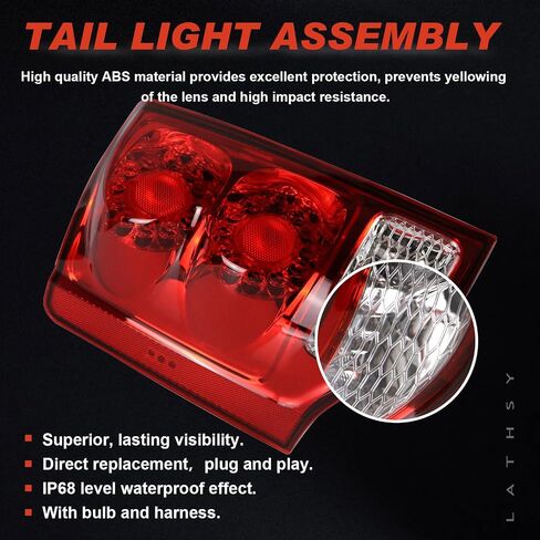 LED Tail Lights Assembly Compatible with 2011-2020 Dodge Grand Caravan Left Driver Side Replace:5182535AF in Kuwait