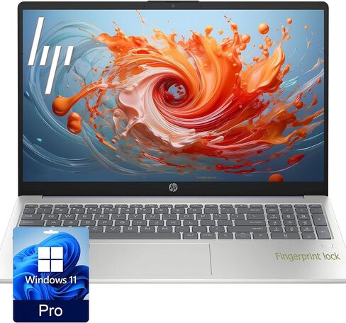 أحدث كمبيوتر محمول HP 2023، شاشة لمس عالية الدقة 15.6 بوصة، AMD Ryzen 5 7530U (Beats i7-1165G7)، ذاكرة وصول عشوائي 32 جيجابايت، 1 تيرابايت PCIe SSD، كاميرا ويب، لوحة مفاتيح بإضاءة خلفية، HDMI، نوع C، Wi-Fi 6، Windows 11 Home، فضي، اكسسوارات كي كي إي in Saudi Arabia