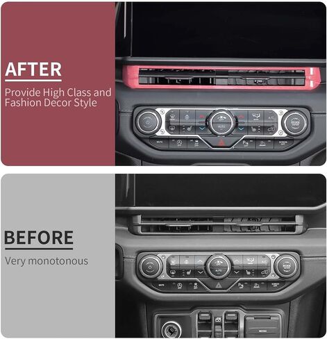 Linskip Center Console Air Vent Cover Compatible with 2024 2025 Jeep Wrangler JL 4XE & Gladiator JT Sport Rubicon Sahara Willys, Air Conditioning Vent Trim, Interior Accessories(Pink) in Saudi Arabia