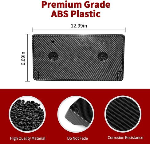 Front License Plate Holder, License Plate Frame Mount Bracket Compatible with Dodge RAM 2018-2023+ (Carbon Fiber) in Saudi Arabia