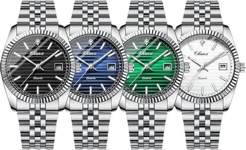 Men Watches with Elegant Bracelet Watch Stainless Steel Sports Fashion Quartz Watch Simple and Easy to Read Watch in Kuwait