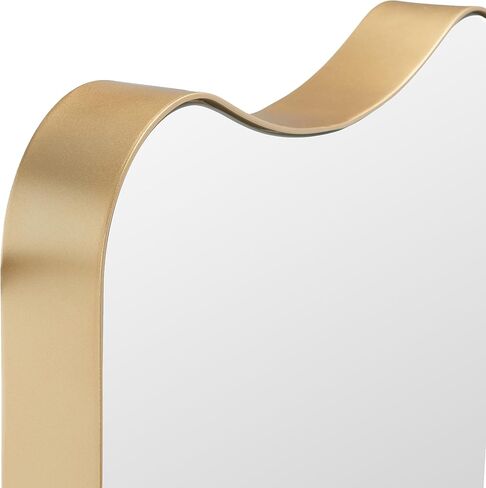 مرآة حائط زخرفية من مجموعة Safavieh Home Collection Hyla Gold مقاس 14 × 31 بوصة لغرفة النوم وغرفة المعيشة ومدخل الحمام in Saudi Arabia