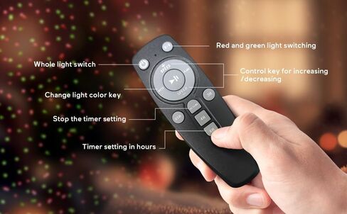 Christmas Projector Lights Outdoor Indoor,Waterproof LED Projector Light with Remote Control and 3 Modes,Red and Green Starlight Projector,Christmas Decorations for Holiday Party House Garden Patio in Saudi Arabia