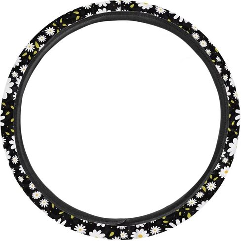 BIGCARJOB Auto Accessiores Car Streering Wheel Cover,15 inch Universal Strentch On Soft Neoprene Cover,Vintage Floral Print for Women Girls… in Saudi Arabia