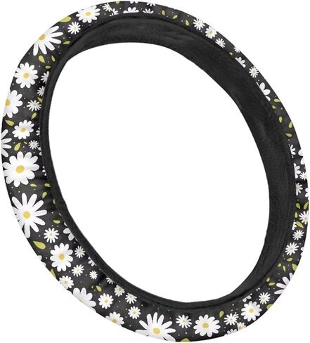 BIGCARJOB Auto Accessiores Car Streering Wheel Cover,15 inch Universal Strentch On Soft Neoprene Cover,Vintage Floral Print for Women Girls… in Saudi Arabia