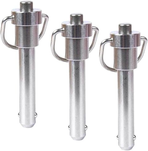 3 Pcs Stainless Steel Handle Push Button Pin, Pin, Diameter 6mm/0.24 inch, Length 15mm/0.59 inch in Kuwait