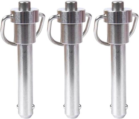 3 Pcs Stainless Steel Handle Push Button Pin, Pin, Diameter 6mm/0.24 inch, Length 15mm/0.59 inch in Kuwait
