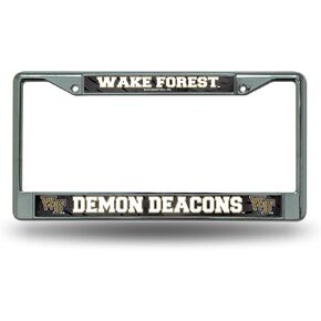 Rico Industries NCAA Wake Forest Demon Deacons Standard Chrome License Plate Frame , 6 x 12.25"