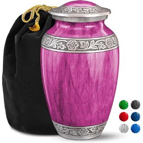Cremation Urns for Human Ashes - Waterscapes Purple Large Decorative Urn for Adult Men & Women - Burial Urns for Adult Human Ashes