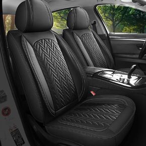 MIROZO Truck Seat Covers for F150,Waterproof Car Seat Covers Faux Leather Seat Covers Full Set Automotive Seat Covers Fits for 2015-2024 Ford F150 F250 F350 (Full Set,Black and Red)