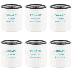 HH150-32430 Oil Filter Compatible with Kubota D722 D902 WG750 WG752 WG972 Grasshopper 321D 325 325D 329 432 721 721D 725 729 932 Tractors Replace 70000-15241 100800-2(6PCS)