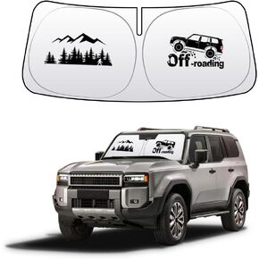 for Land Crusier 250 2024-present Windshield Sun Shade Car Front Window Covers Sun Visor Protector Foldable Blocks UV Rays Sunshade Shield for LC250 Accessories (LC250 Wilderness)