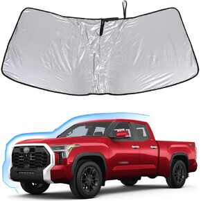Windshield Sunshade for Toyota Tundra/Sequoia 2022-2024, Front Window Sun Shade, Foldable Reflective Sun Visor, Screen Shield Cover Blocker UV Protector HeatShield Keep Your Vehicle Cool