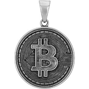 VY JEWELRY BITCOIN - 925 Sterling Silver Cryptocurrency Pendant for Men and Women – Made in Thailand
