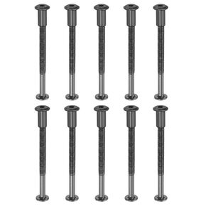 PATIKIL M8 x 55 mm Hex Chicago Screws, 5 Set Binding Screw Posts Connecting Hex Drive Socket Cap Bolt Nuts for Scrapbook Leather Belt Album Photo Furniture Repair, Black