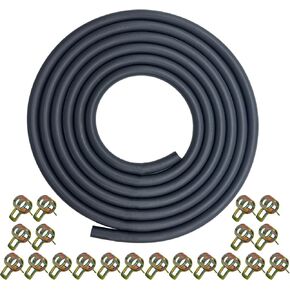 3/16 inch ID Fuel Hose Line for Honda Kawasaki Kohler Briggs & Stratton Predator Champion Generac Small Engines Mini Bike ATV Generator with 20 Clamps 8 Feet