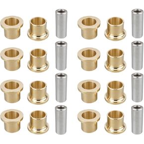 NICECNC A Arm Bushings and Sleeves Kit Compatible with Can am X3 Maverick Max R RR 2017 2018 2019 2020 2021 2022, Maverick X3 900 HO 2018 Brass Bushing & Chrome Plated Bearing Steel Sleeve