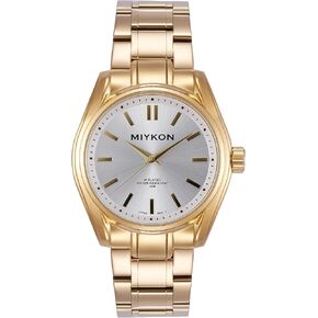 Miykon Stainless Steel Dress Watches for Men - 42mm Ion Polished Mens Watches with Scratch Resistant Glass - 100ft Water Resistant Mens Watch with Easy to Read Dial & Bold Indices