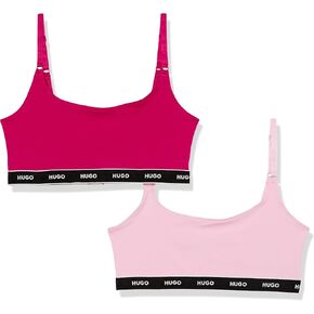 حمالة صدر نسائية مطاطية من القطن بشعار متكرر من HUGO مكونة من قطعتين in Kuwait