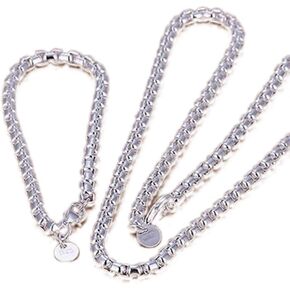 925 Sterling Silver Bracelet and Necklace Sets ZBS058