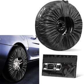 1 PC Car Spare Tire Protective Cover, Tire Dust Storage Bag, Portable Handheld Tire Protective Cover, Universal for Most Cars (Black #L)