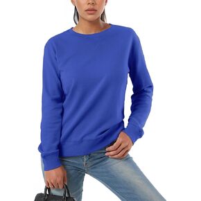 GIVON Relaxed Fit Crewneck Sweatshirts Women Long Sleeve Sweatshirt Cute Pullover Lightweight Tops