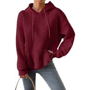 Women's Hoodie Loose Drawstring Sweatshirt with Pockets Casual Pullover Tops