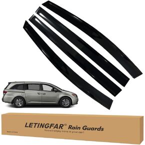 Tape-on Rain Guards for 2011-2017 Honda Odyssey, for 2011-2017 Honda Odyssey Accessories，Side Vent Visors Shades Window Deflectors for Honda Odyssey