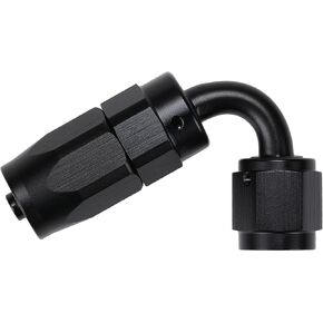 16AN 120 Degree Elbow Hose End Fitting Swivel Aluminum Black
