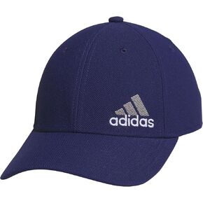 adidas Men's Release 3 Structured Stretch Fit Cap, Dark Blue/Grey/White, Large-X-Large