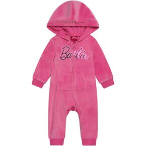 Barbie Velour Matching Family Zip Up Hoodie Pants Outfit Set Newborn to Adult Sizes (Newborn - 2XL)