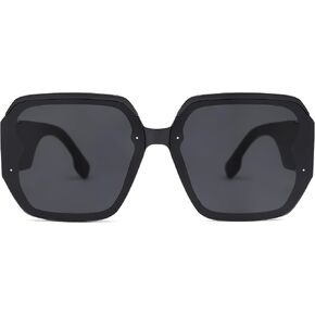 AMOMOMA Vintage Oversized Square Sunglasses for Women,Fashion Big Sun Glasses UV400 Protection AM6636