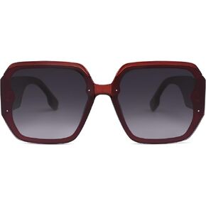 نظارات شمسية مربعة كبيرة الحجم من AMOMOMA للنساء، نظارات شمسية كبيرة عصرية للحماية من الأشعة فوق البنفسجية 400 AM6636 in Kuwait