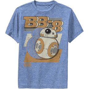 STAR WARS Resistance Bb8 Roll on Rectangles Boys Short Sleeve Tee Shirt