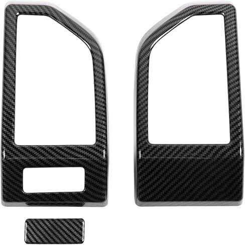 Voodola for F150 2015-2020 ألياف الكربون الحبوب لوحة القيادة الجانب منفذ تنفيس يغطي الكسوة لفورد F150 2015-2020(F150 F250) in Kuwait