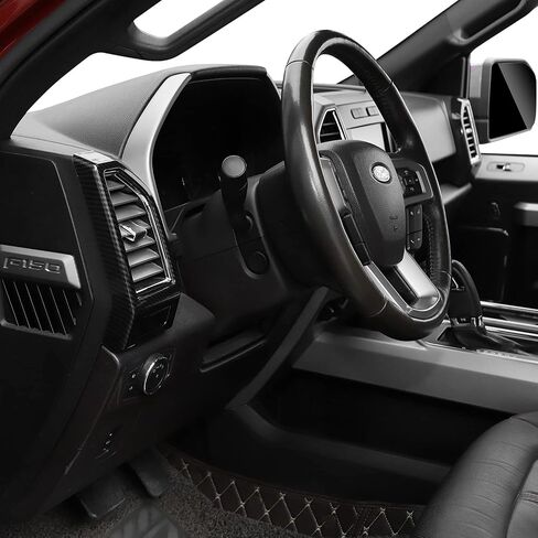 Voodola for F150 2015-2020 ألياف الكربون الحبوب لوحة القيادة الجانب منفذ تنفيس يغطي الكسوة لفورد F150 2015-2020(F150 F250) in Kuwait