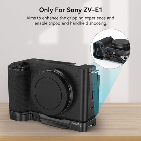 لوحة قاعدة SmallRig ZV-E10 II لجهاز Sony Alpha ZV-E10 II، لوحة تثبيت سفلية مع لوحة سريعة التحرير لـ Arca، مقبس QD، فتحة حزام اليد، 1/4 بوصة - 20 فتحة ملولبة - 4950 in Saudi Arabia
