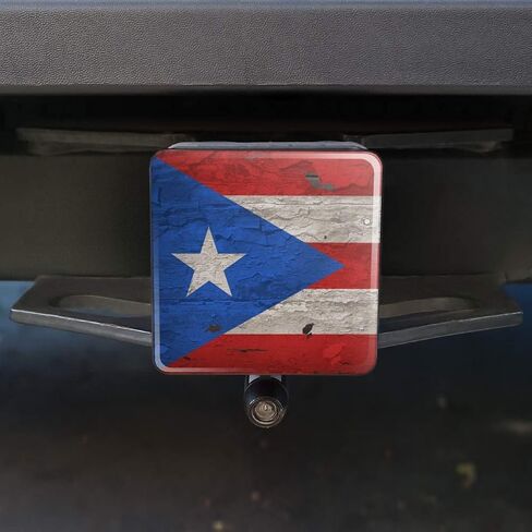 GRAPHICS & MORE Rustic Distressed Puerto Rico Flag Wood Look Tow Trailer Hitch Cover Plug Insert in Saudi Arabia