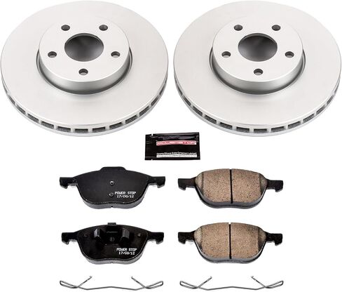 مجموعة فرامل بديلة أمامية من Power Stop KOE5976 Autospecialty - دوارات فرامل OE ووسادات فرامل سيراميك لفورد C-Max، Ford Focus، فولفو C30، فولفو S40 [نموذج محدد] in Saudi Arabia