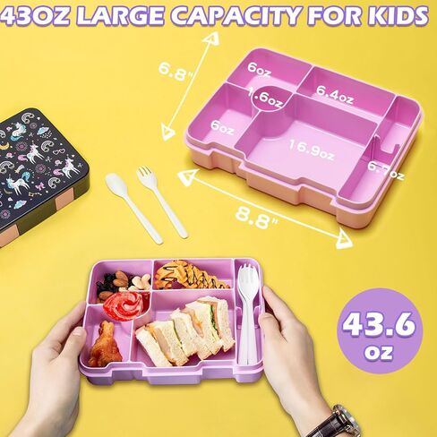 Bevalsa Kids Backpack for Girls with Bento Lunch Box Set, Purple Cute Bookbag Backpack for Girls Kids, 43oz Lunch Containers Lunchbox Bento Box, Lunch Bag, Pencil Case, Back To School Gift (Butterfly) in Saudi Arabia