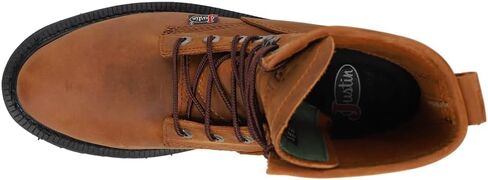 حذاء عمل Justin Boot Company (WSL) رجالي من Livestock باللون البني مقاس 8 بوصات برباط دائري ناعم عند الأصابع in Kuwait