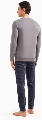 Emporio Armani Men's Pattern Mix Long Pajamas in Saudi Arabia