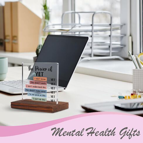 Things to Remember Therapy Office Clear Desk Decor Signs, Positive Affirmations Anxiety Relief Calming Corner Gifts for School Counselor Psychology Teens Girls Mental Health Decorative Plaque TZF40 in Saudi Arabia