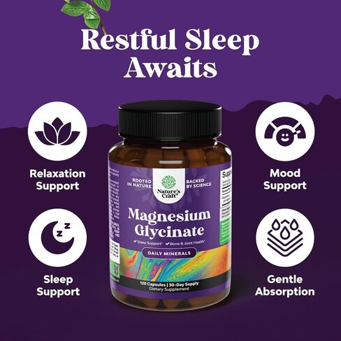 Pure Magnesium Glycinate 400mg Per Serving - Vegan High Absorption Chelated Magnesium Capsules for Women & Men with Elemental Magnesium 400mg for Mood Sleep and Relaxation Support - 30 Servings in Saudi Arabia
