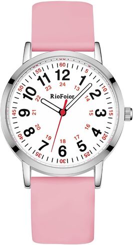 Nurse Watch for Nurses,Nursing Students,Medical Professionals,Doctors,with Variety Colors,Second Hand and 24 Hour,Soft Breathable Colour Silicone Band.Easy to Read Waterproof Watch. in Saudi Arabia