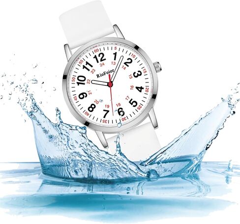 Nurse Watch for Nurses,Nursing Students,Medical Professionals,Doctors,with Variety Colors,Second Hand and 24 Hour,Soft Breathable Colour Silicone Band.Easy to Read Waterproof Watch. in Saudi Arabia
