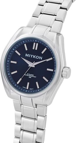 Miykon Stainless Steel Dress Watches for Men - 42mm Ion Polished Mens Watches with Scratch Resistant Glass - 100ft Water Resistant Mens Watch with Easy to Read Dial & Bold Indices in Kuwait